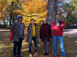 Les professeurs encadrant le voyage : Legendre, Jallu, Jumelais, (...)
